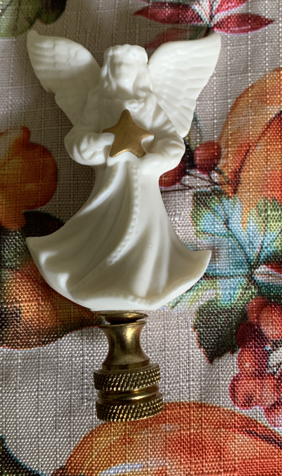 VTG LENOX ANGEL FIGURE IVORY WITH GOLD STAR LAMP FINIAL 3 3/4" Tall eBay