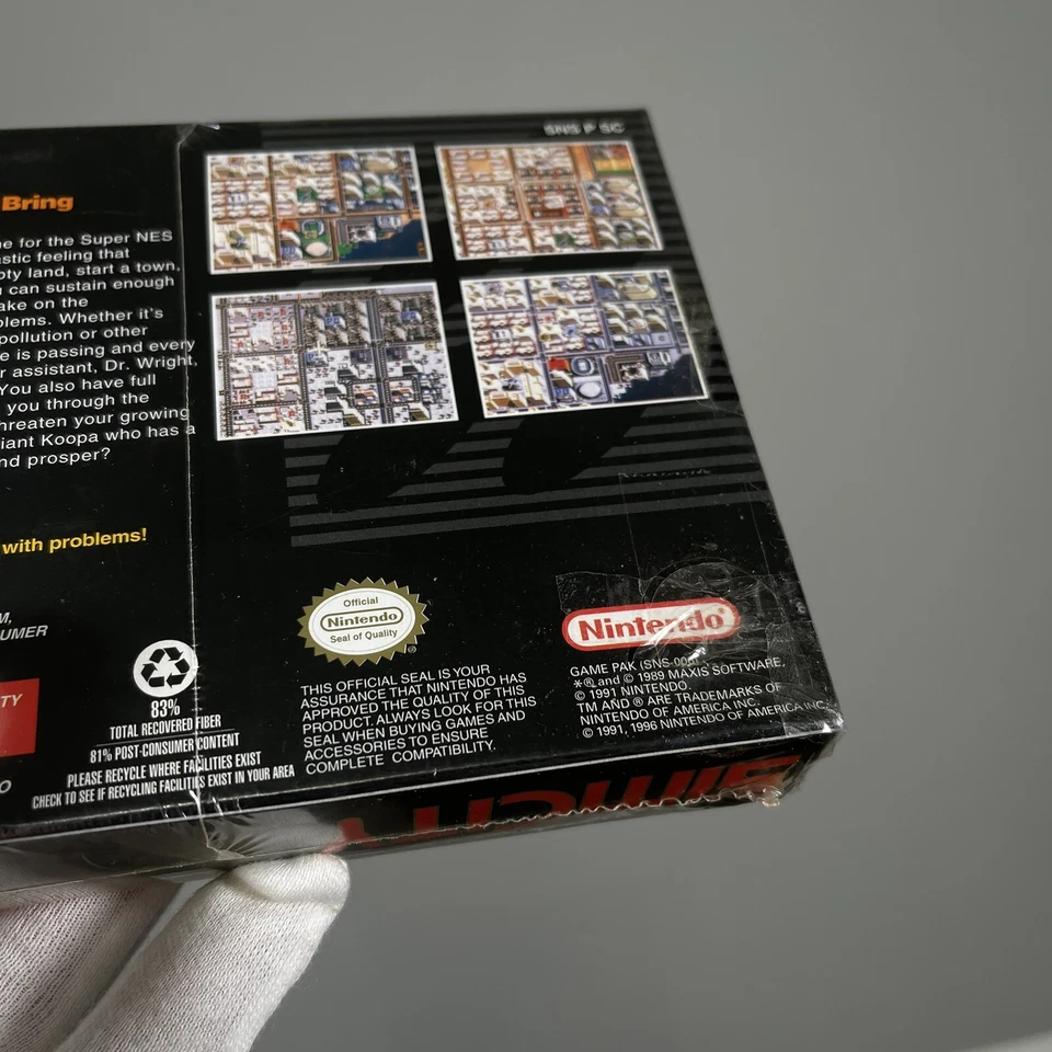 Sim City Snes Super Nintendo New Sealed game cib complete SNS P SC sns-006 - Image 3 of 4