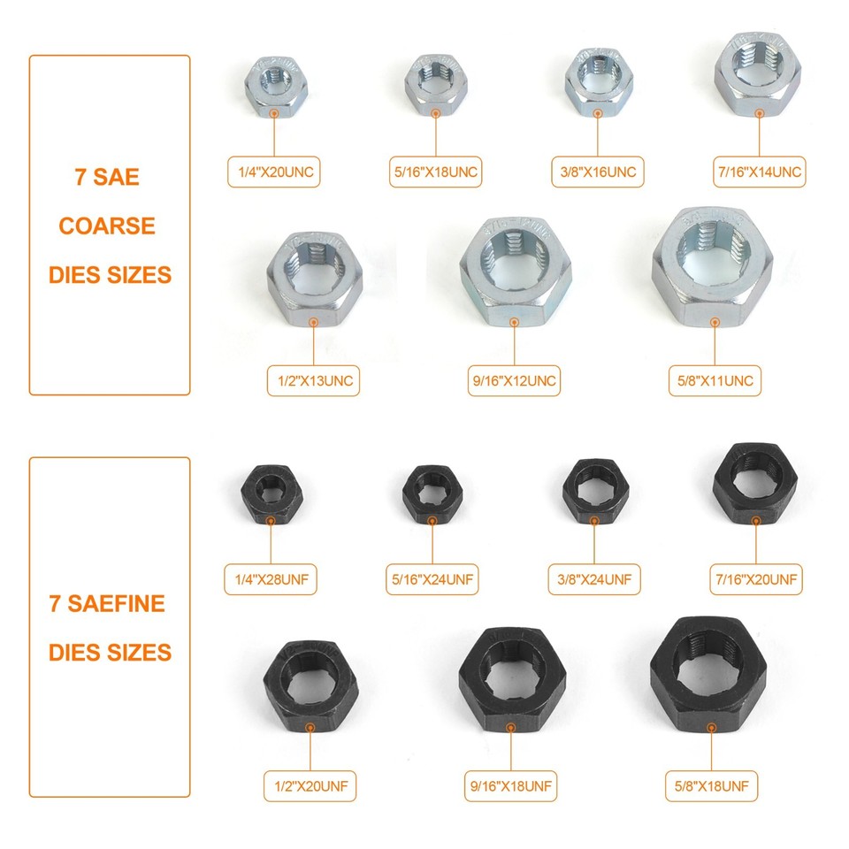 48 Pcs Thread Repair Chaser Set UNF UNC and Metric Thread Restorer Kit ...