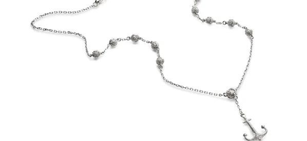 Collana MORELLATO JADE JAGGER STY01 Argento 925% Uomo Ancora Nodo Marinaro - Immagine 2 di 2