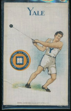 1908 - 1910 Murad Cigarettes S22 Silk Cloth 4x6" Yale track & Field SWSW6