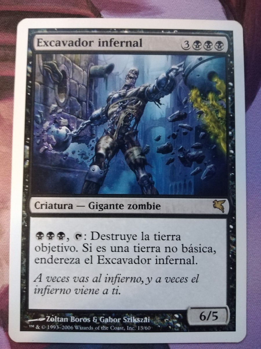 MTG HELLDOZER (Excavador infernal) VERY RARE SPANISH GOOD