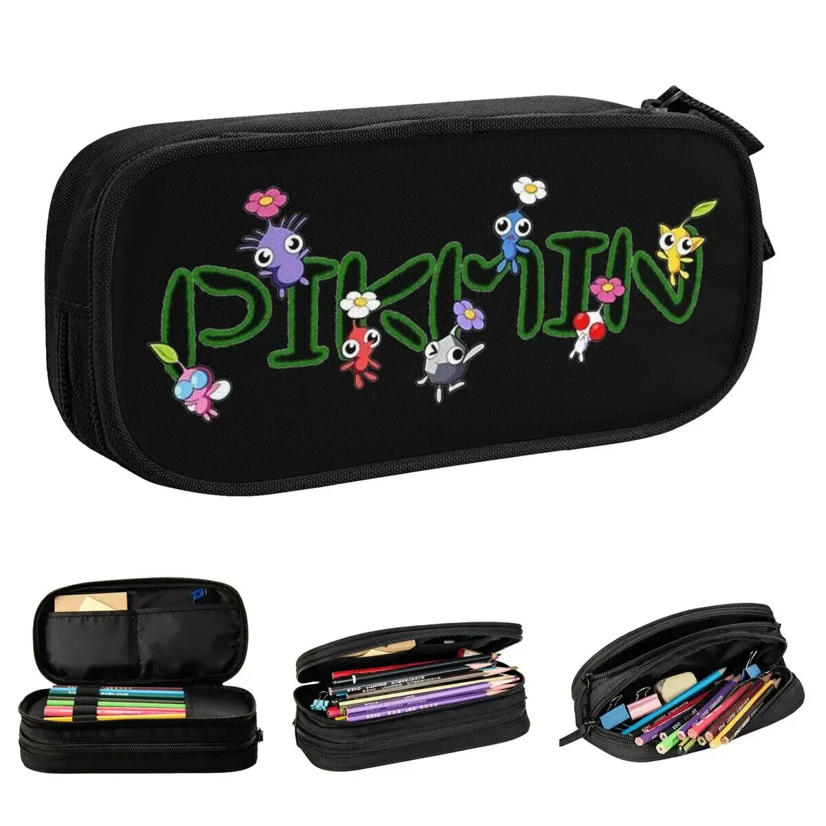 New Pikmin Family Fun Pencil Cases Pencilcases Pen Box torage Bags