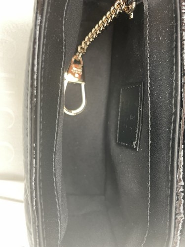 $1850 NEW GUCCI BLACK PATENT LEATHER MARMONT CROSSBODY SHOULDER BAG PURSE - Picture 13 of 15