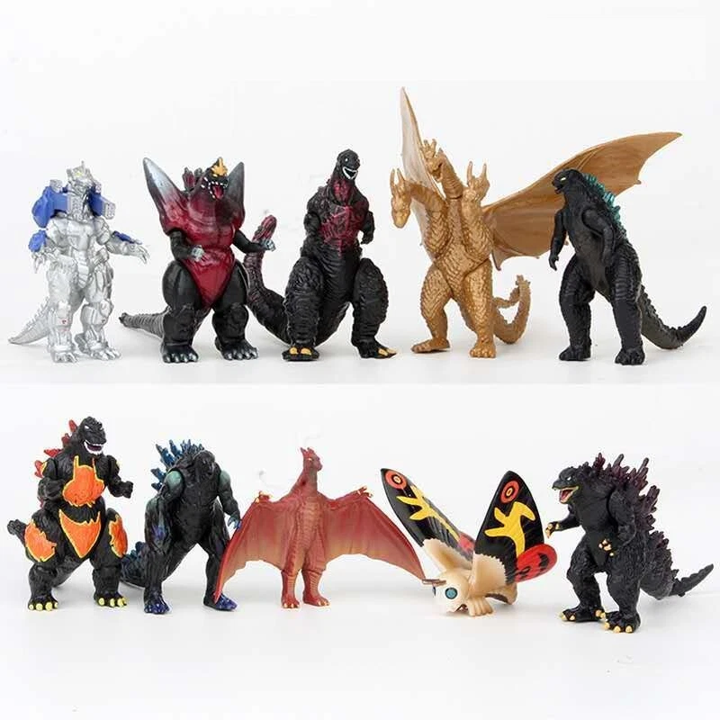 10Pcs/Set Godzilla 2 King of the Monster Shin Kaiju Gigan Ghidorah Toy  Figures | eBay