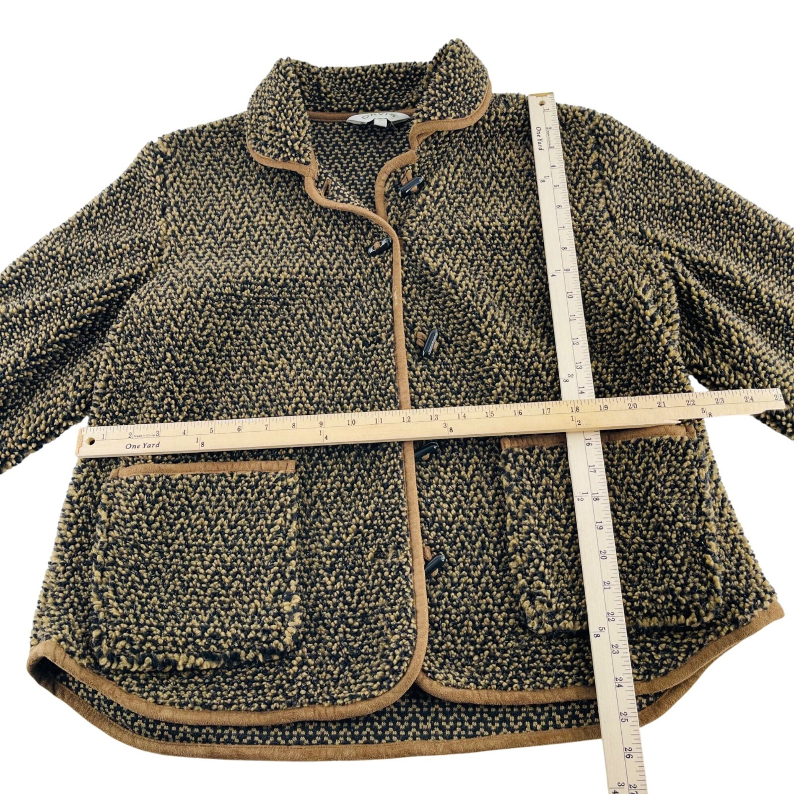 Orvis Womens Patterned Button-Up Jacket Size L Po… - image 3