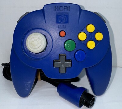OEM Nintendo 64 N64 Hori Pad Mini Controller Blue N64 Controller Tested & Works