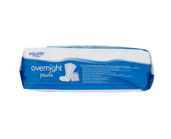 120 Count Equate Overnight Incontinence Pads Women Ultimate Extra Absorbency NEW
