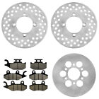 Front And Rear Brake Disc Rotor W/Pad for Yamaha Rhino 660 Yxr660 4X4 2004-2007