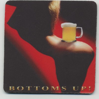 Bottoms Up  - Hot Blonde Girl Image - Beer Bier Cerveza COASTER
