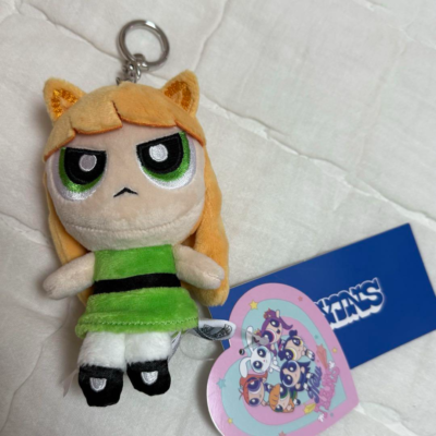 THE POWERPUFF GIRLS x NewJeans Haerin Plush Toy Doll Keyring from