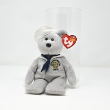 The Beanie Babies Collection Navy Blue Gray Ronnie Birthday Bear February 6 2003