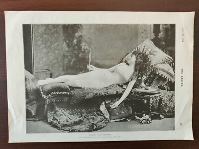 ANTIKER ORIGINAL B/W DRUCK - DOLCE FAR NIENTE - AUS EINEM FOTO W&D DOWNEY-1894