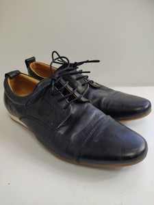 zara man black leather shoes