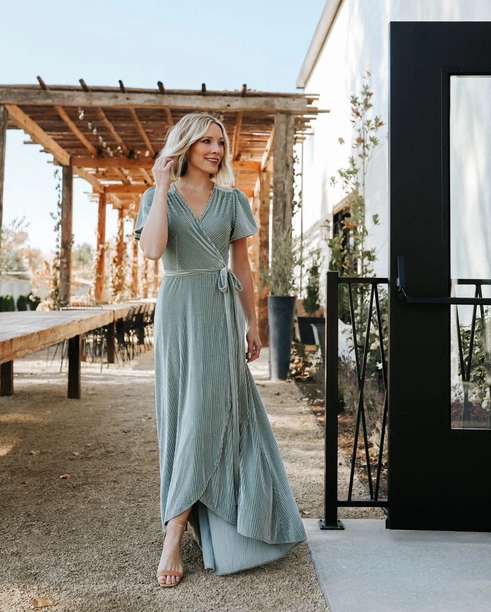 Short velvet wrap dress cheap