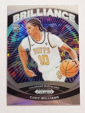 2024 Panini Prizm Draft Basketball Brilliance #20 Cody Williams Silver Prizm RC