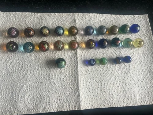 Vintage Pokémon Glass Marbles Collectible 21X