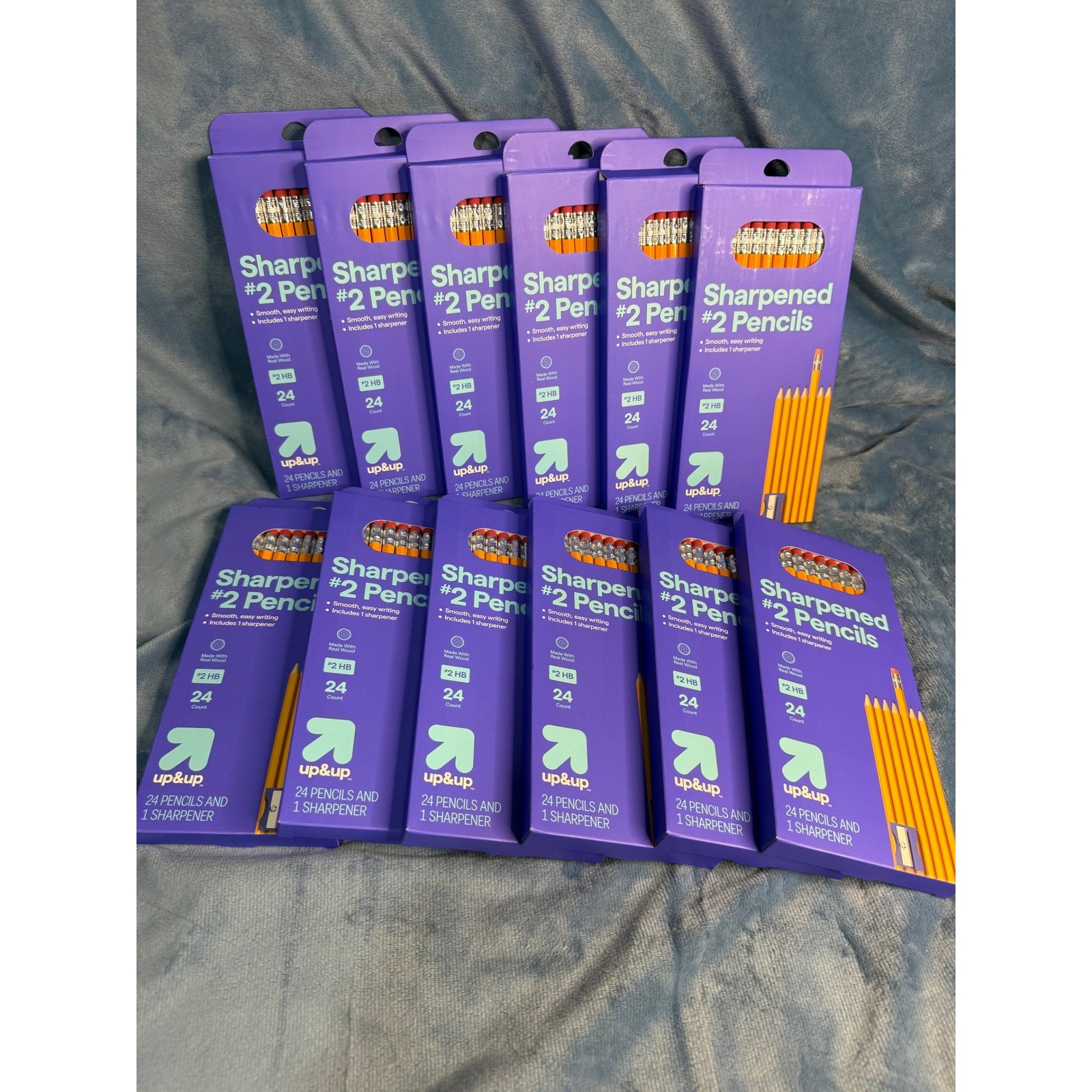 S 24 Count With Sharpener Bulk Lot 12 Packs