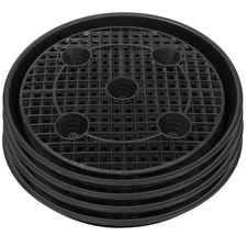 Plastic Plant Saucer Stand 4-Pack 14 inch Elevated Self-Watering Fabric Pot Base