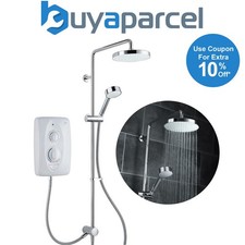 Mira Jump Dual Head Rain Forest Electric Shower 9.5kW Muliti-Fit Chrome White