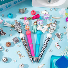 Nurse Beadable Pens for Women - 12 Set Nursing DIY Ballpoint Craft Making Kit...