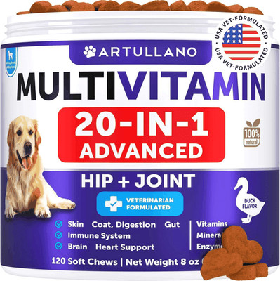 Dog Multivitamin Chewable with Glucosamine 20 in 1 Dog Vitamins Supplements