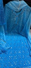 Indian Pakistani Lucknowi Chikankari Mirror Work Designer Party Wear Suit