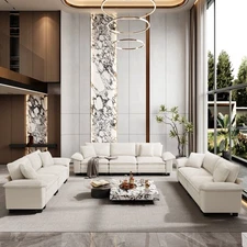 Modular Sectional Sofa Corduroy & Chenille Cloud Couch with Chaise and Cushion