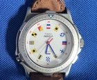 Vintage Timex Indiglo Men's Quartz Watch w/Maritime Signal Flags FOR PARTS