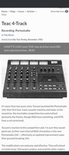 TEAC Tascam Model 144 Porta-Studio Vintage 4-Track Cassette Recorder