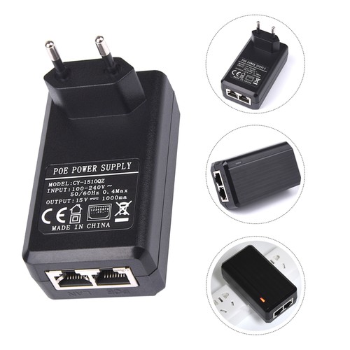 Injektor 15V 1A Router -Strom über Gigabit -Ethernet -Leistungsadapter - 第 4/12 張圖片