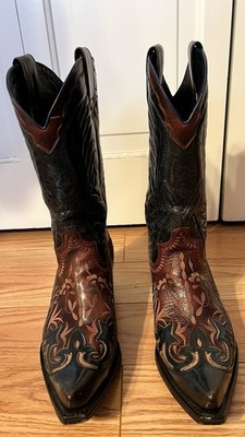 Red and Blue SENDRA ( Embroided Western Leather Boots ) USA 10.5 EU 45