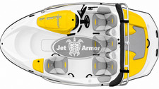 JetArmor Seat Covers for 07-09 Sea-Doo Speedster 150 Gray/Light Gray/Yellow