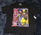 Marvel X-Men Brown Suit Wolverine Vintage T-Shirt Black (SIZE: XL)