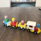 vintage 1960s Fisher Price Little People Choo-Choo Train #719 White Cab 3 People