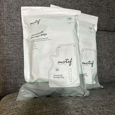 Motif Breast milk Storage Bags 8oz -100 Each Leak Proof Freezer Safe