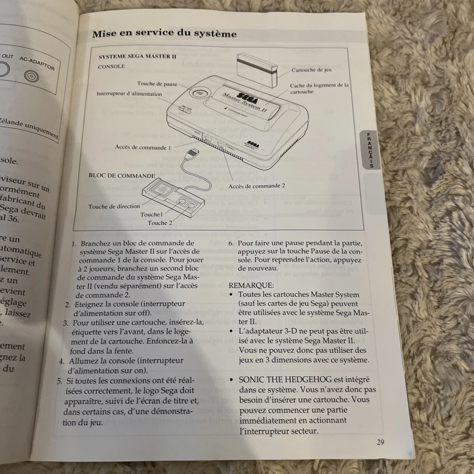 Sega Master System II Instruction Manual Booklet ONLY - Image 4 of 4