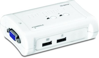 TRENDnet 2-Port USB KVM Switch And Cable Kit (tk207k)