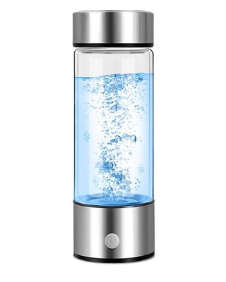 Botella Generadora De Agua De Hidrogeno 470ml Recargable Frasco De Vidrio