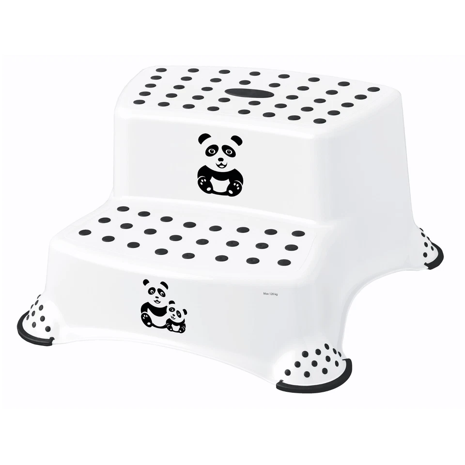 Escalera infantil de dos niveles para niños en plástico robusto Keeeper blanco - Imagen 1 de 1