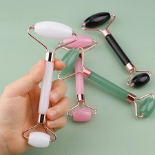 "Rose Quartz Facial Roller Gua Sha Set - Skincare Massage Tool, Gift forwoman"