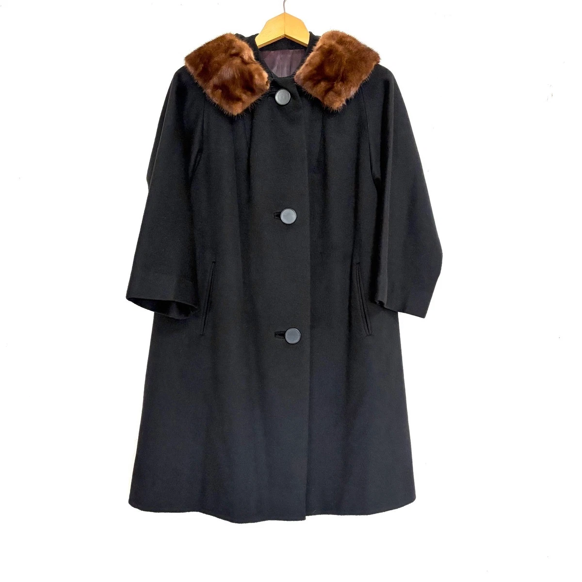 25+ Wool Blend Black 1960s Vintage Coats, Jackets & Vests for