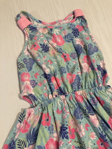 Tommy Bahama Girls Summer Pattern Dress Cut Out Casual Sundress Size Large 10/12 - Picture 3 of 5