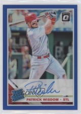 2019 Panini Donruss Optic Blue Prizm 19/75 Patrick Wisdom #RRS-PW Auto 0l1