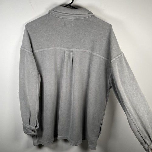 Aerie Oversized Long Flannel Trucker Shacket Outdoor Top Grey Womens Size L - Picture 16 of 20