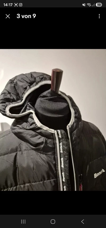 Bench Herren Gaudino Puffer Jacke Schwarz - XL Neu - Bild 3 von 4