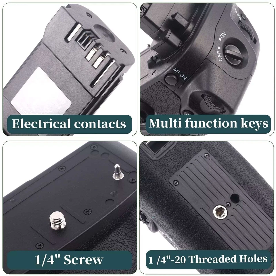 Vertical Battery Grip Holder Accessories For Canon EOS R5 R5C R6 Camera BG-R10 - Image 4 of 4