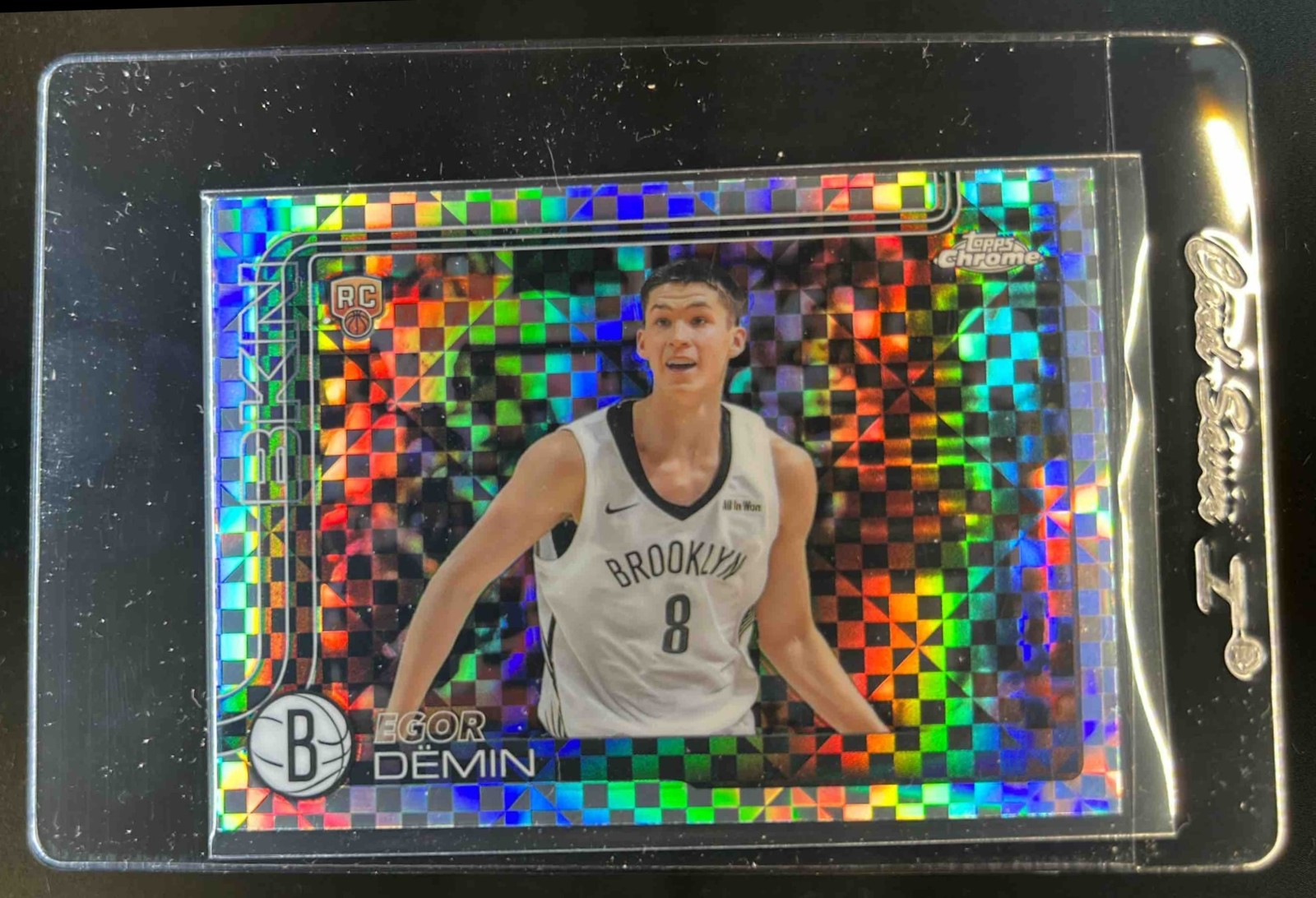 2025-26 Topps Chrome Egor Demin RC X-Fractor Rookie #258 Nets