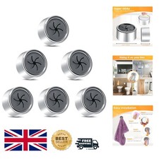 Elegant Self-Adhesive Tea Towel Holders - 6 pcs Round Hooks for Kitchen & Bath