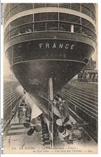 AXQP4-0343-76 - LE HAVRE - Le Transatlantique France en cale Seche - View taken